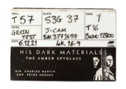 HIS DARK MATERIALS (S3 2022) - ORIGINAL PRODUCTION USED CLAPPERBOARD SLATE