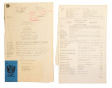THE GOON SHOW – BBC COMEDY SHOW 1951-1960 - ORIGINAL RECORDING SCRIPT