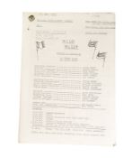 'ALLO 'ALLO! (BBC SITCOM) - ORIGINAL PRODUCTION SCRIPT