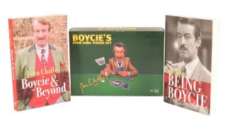 ONLY FOOLS & HORSES - JOHN CHALLIS SIGNED FOUR KING POKER SET & AUTOBIOGRAPHIES