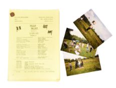 'ALLO 'ALLO! (BBC SITCOM) - ORIGINAL CAMERA SCRIPT PLUS UNSEEN PHOTOS