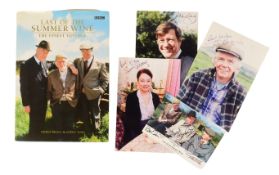 LAST OF THE SUMMER WINE (BBC SITCOM) - CAST SIGNED BOOK + PHOTOGRAPHS
