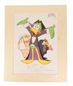 COUNT DUCKULA (1988 CARTOON) - SIR DAVID JASON SIGNED POSTER