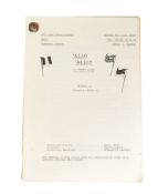 'ALLO 'ALLO! (BBC SITCOM) - ORIGINAL REHEARSAL SCRIPT