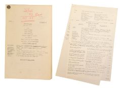 THE GOON SHOW – BBC COMEDY SHOW 1951-1960 - ORIGINAL RECORDING SCRIPT