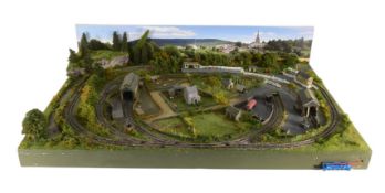 MODEL RAILWAY - SCRATCH BUILT N GAUGE TRACK LAYOUT