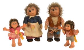 TEDDY BEARS - VINTAGE STEIFF HEDGEHOG FAMILY