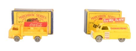DIECAST - X2 VINTAGE MOKO LESNEY MATCHBOX DIECAST MODELS