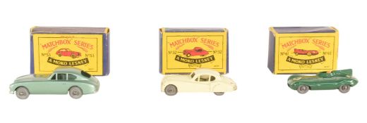 DIECAST - X3 VINTAGE MOKO LESNEY MATCHBOX DIECAST MODELS