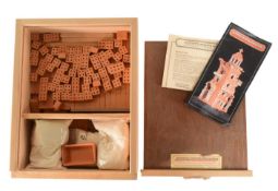 VINTAGE GERMAN MASONRY TOY BRICK BUILDING SET