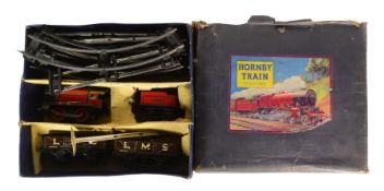 HORNBY - VINTAGE TINPLATE CLOCKWORK TRAIN SET