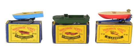 DIECAST - X3 VINTAGE MOKO LESNEY MATCHBOX DIECAST
