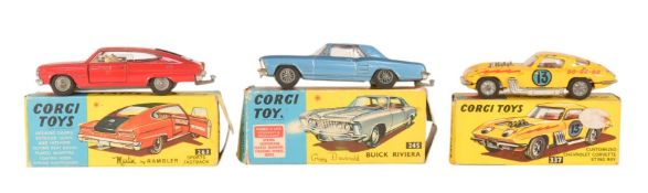 DIECAST - X3 VINTAGE CORGI TOYS DIECAST MODEL CARS