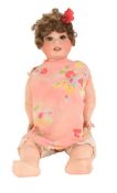 DOLLS - EARLY 20TH CENTURY GERMAN BISQUE HEADED DOLL
