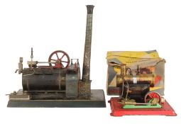 LIVE STEAM - MAMOD & GERMAN BING STATIONARY STEAM ENGINES
