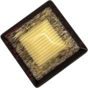 LEA STEIN 3 LAYER FRUSTUM CELLULOID BROOCH