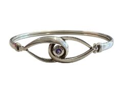 925 SILVER & AMETHYST BANGLE