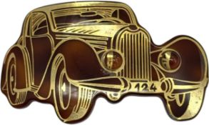 LEA STEIN VINTAGE CAR CELLULOID BROOCH