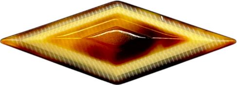 LEA STEIN LOZENGE CELLULOID BROOCH