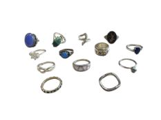 COLLECTION OF 925 SILVER RINGS