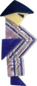 LEA STEIN ASIAN ORIENTAL CHINESE FIGURE CELLULOID BROOCH