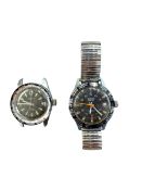 CAMY GENEVE BLACK DIAL WRISTWATCH & STENTOR WRISTWATCH