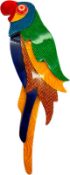 LEA STEIN PARROT CELLULOID BROOCH