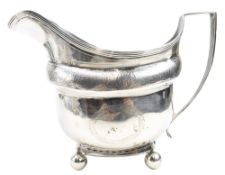 GEORGE III HALLMARKED SILVER CREAMER / MILK JUG