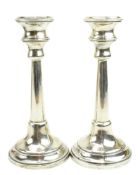 PAIR OF 20TH CENTURY GEORGE VI HALLMARKED SILVER CANDLESTICKS