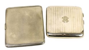 TWO GEORGE V HALLMARKED SILVER CIGARETTE CASES