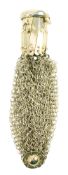 ARTICULATED SILVER MESH COIN PURSE BAG