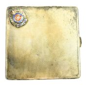 GEORGE VI HALLMARKED SILVER & ENAMELED SILVER CIGARETTE CASE