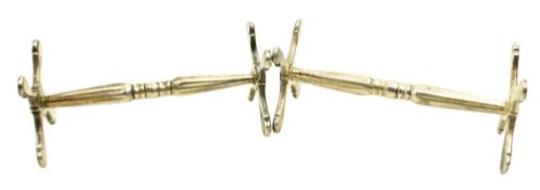 PAIR OF VICTORIAN HALLMARKED SILVER KNIFE RESTS