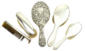 20TH CENTURY HALLMARKED SILVER DRESSING TABLE / VANITY SET