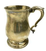 19TH CENTURY VICTORIAN HALLMARKED SILVER TANKARD