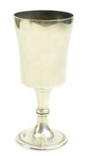 20TH CENTURY HALLMARKED SILVER GOBLET, 1975 BIRMINGHAM