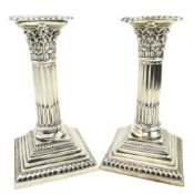 FORDHAM & FAULKNER SILVER HALLMARKED CANDLESTICKS