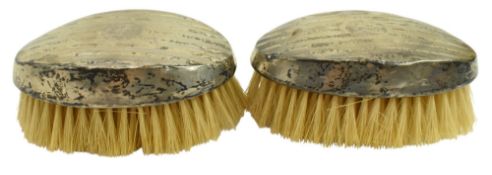 PAIR OF GEORGE V HALLMARKED SILVER CLOTHES BRUSHES
