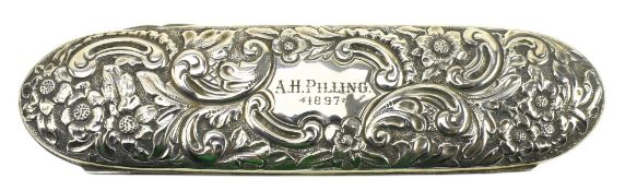 PAIR OF 19TH CENTURY VICTORIAN HALLMARKED SILVER SPECTACLE CASE