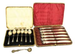 TWO SETS OF EDWARD VII HALLMARKED SILVER FLATWARE