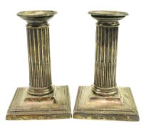 PAIR OF VICTORIAN HALLMARKED SILVER CANDLESTICKS