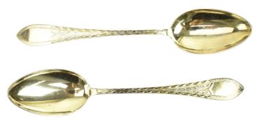 PAIR OF 20TH CENTURY DANISH SILVER SPOONS
