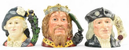 ROYAL DOULTON - THREE LIMITED EDITION CERAMIC CHARACTER JUGS