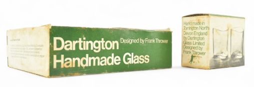 FRANK THROWER FOR DARTINGTON - 1960S PAIR OF GLASS BOWLS IN ORIG. BOX & PAIR WHISKEY TUMBLERS