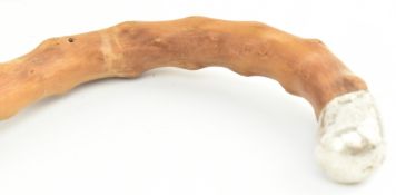 HAWTHORN & SILVER TOPPED WALKING STICK CANE