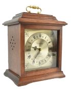 FRANZ HERMLE - GERMAN MOVEMENT OAK-CASED MANTEL CLOCK
