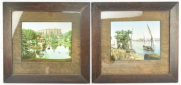PAIR OF 19TH CENTURY PHOTOCHROM ZURICH PICTURES OF EGYPT