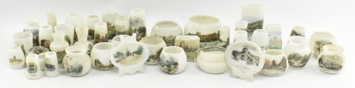 WIRTH'S GLASS - COLLECTION OF APPROX. 39 PIECES OF OPAQUE OPAL SOUVENIR TOURIST GLASSWARE