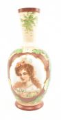19TH CENTURY VICTORIAN HAND-PAINTED OPALINE VASE