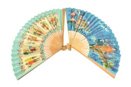 BOAC - MID CENTURY VINTAGE ADVERTISING HAND HELD PAPER FANS